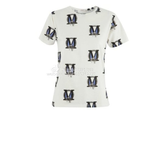 Maje white letter M t-shirt - French size 2 - Picture 3 of 4